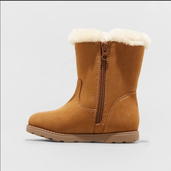 Toddler Girls’ Leah Zipper Slip-On Shearling Boots - Picture 3 of 5